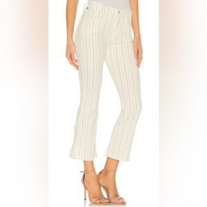 Citizens of Humanity Drew Fray Crop Flare Pinstripe Jeans Size 30
